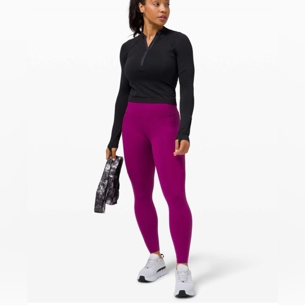Lululemon Fast and Free Tight II 25" *Non-Reflective Nulux
Deep Fuschia Size 4